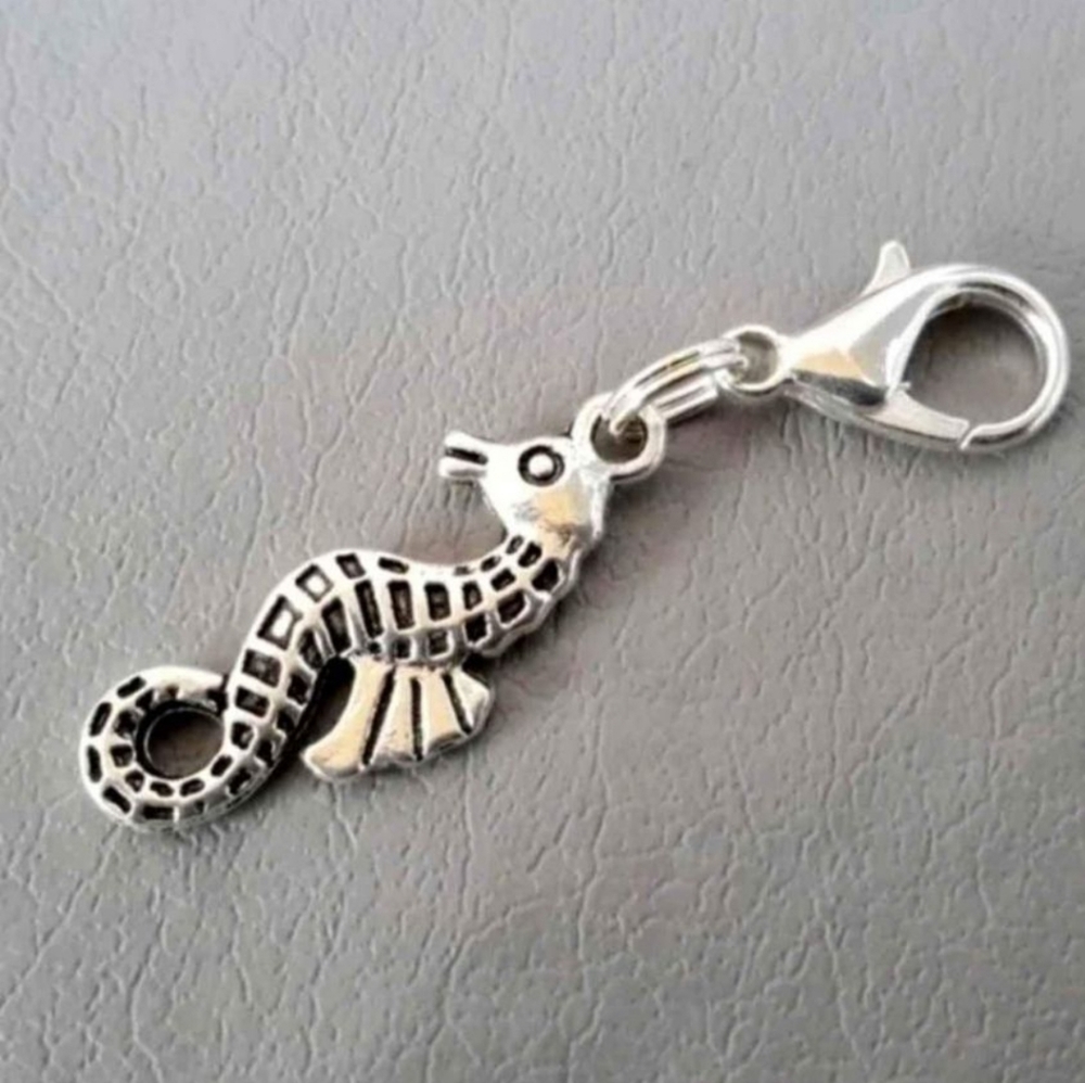 Clip On seahorse charms planner bracelet dreadlocks